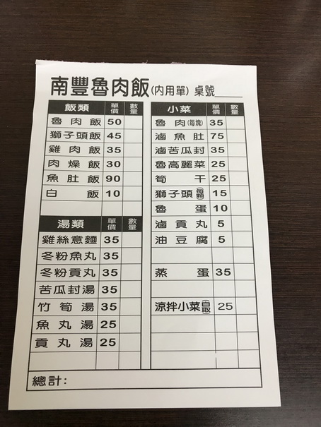 南豐魯肉飯
